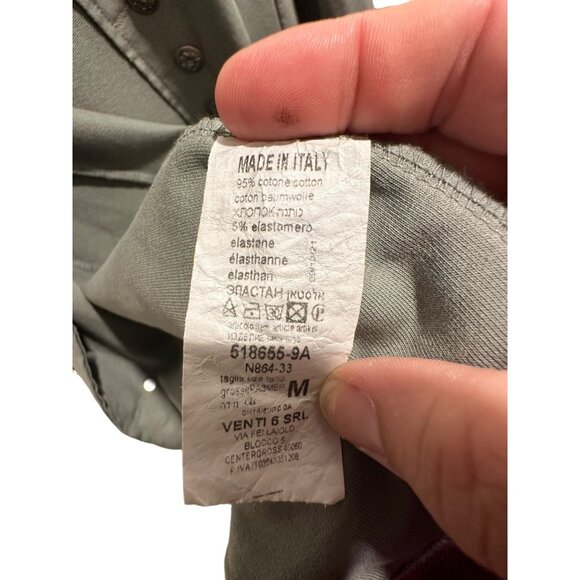 💰BOGO💰Long Green Cascading Military Jacket with Silver Buttons on Front sz M - Picture 8 of 12